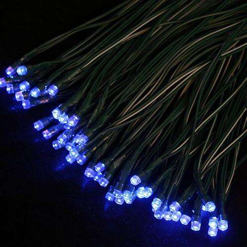 Blue LED solar power string fairy lights (2 mode 100 LED 17m)