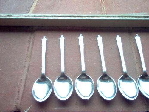 SIX CHROME PLATED APOSTLE SPOONS.