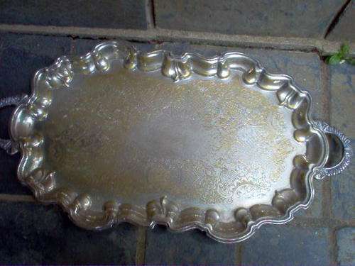 EMESS SILVER PLATED SERVING TRAY.