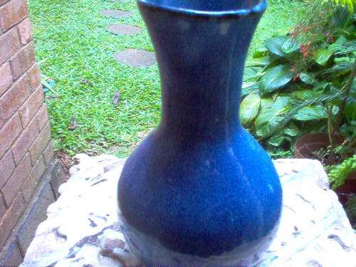 LINN WARE BLUE VASE.