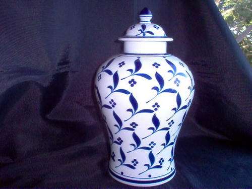 GALLO BLUE AND WHITE GINGER JAR