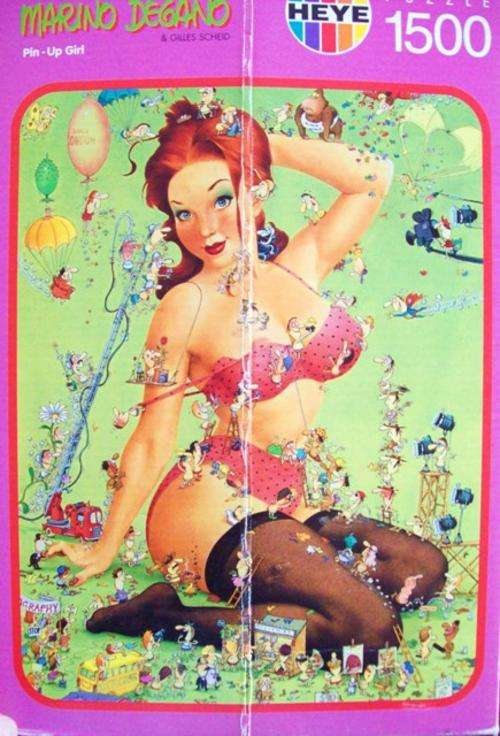 Pin-Up Girl Puzzle - Marino Degano & Gilles Scheid - 1500 piece
