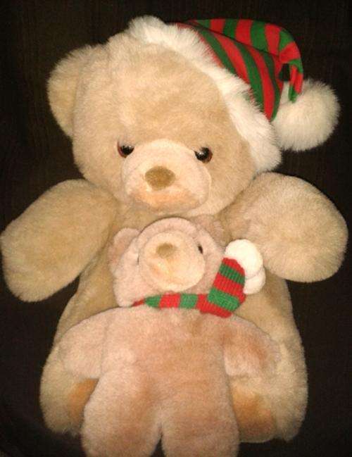 Soft & Cuddly Christmas Teddy with Baby Bear! Special!