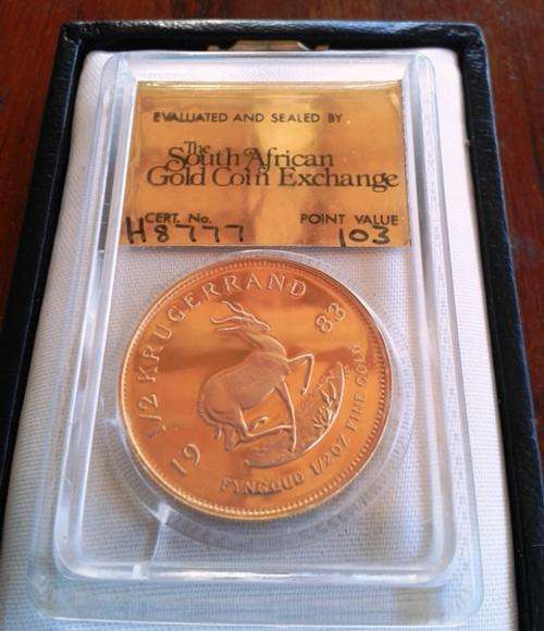 1/2 Fine Gold Kruger Rand Proof Coin for Sale!
