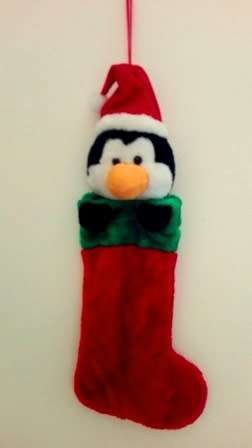 Penquin Plush Christmas Sock!  Buy now for Christmas!  60cm.