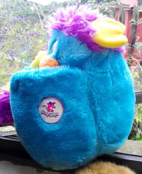 Vintage 1985 Popples Blue/Yellow Plush Toy VHTF Mattel Soft Toy.