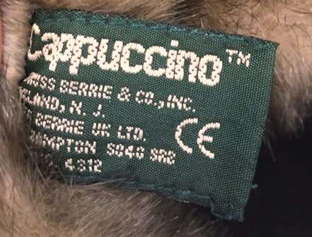 Russ Berrie Cappuccino Bear.  Item No 4312.