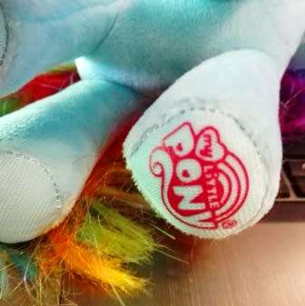 My Little Pony.  TY Beanie Baby.  Rainbow Dash  (Sparkly Hair Strands)