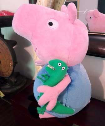 Rare Peppa Pig - George and his Dinosaur plush soft toy.  30 cm.  Special price!