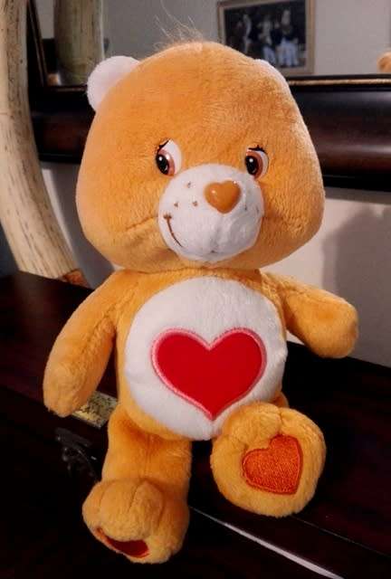 Vintage Tenderheart Care Bear.  Plush Bean Bag Soft Toy.