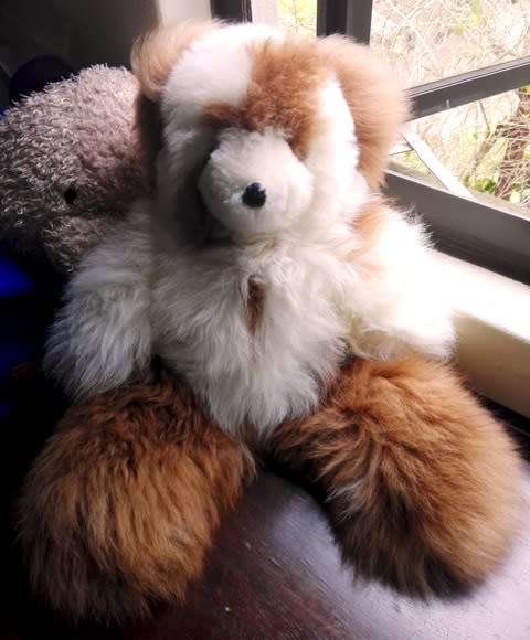 One of a Kind! Charleston`s Teddy Bear Handmade by Native Americans in Peru. Plush 100% Alpaca Fur.