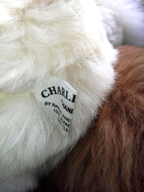 One of a Kind! Charleston`s Teddy Bear Handmade by Native Americans in Peru. Plush 100% Alpaca Fur.