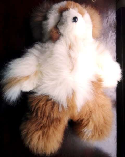 One of a Kind! Charleston`s Teddy Bear Handmade by Native Americans in Peru. Plush 100% Alpaca Fur.