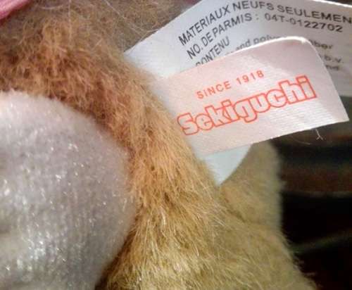 Vintage Sekiguchi Miss Monchhichi Girl "A Gift from Angel" Plush Monkey Hearts Wings.