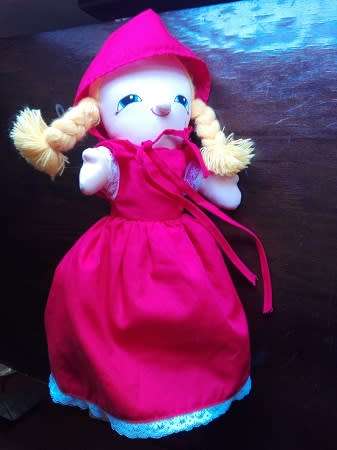 Fairy Tales` Little Red Riding Hood Grandma Wolf Dippity Flip Doll 3 In 1 Doll Vintage Collectible.