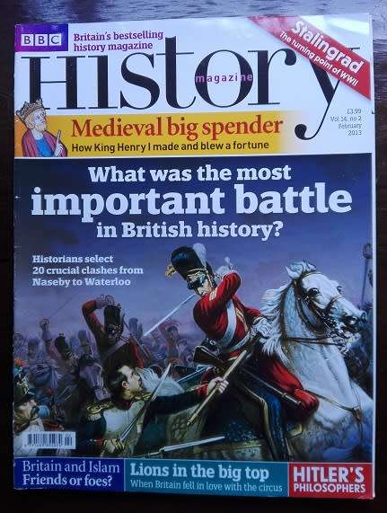 Rare BBC History Magazine Vol 14. No 2. What was the most important battle in British history?