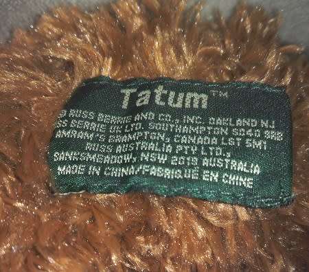 Russ Berrie Item no 34217 - Tatum Bear! Bears From the Past collection.