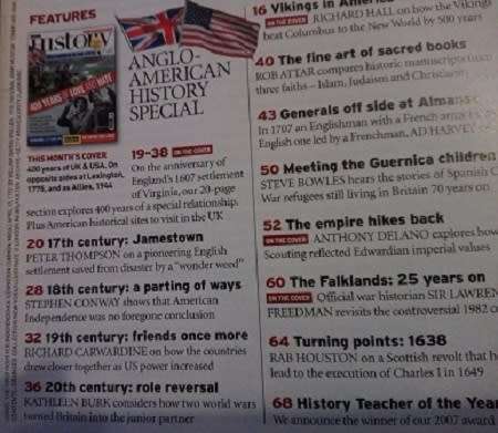 Rare BBC History Magazine Vol 8. No 4. 400 Years of Love and Hate.