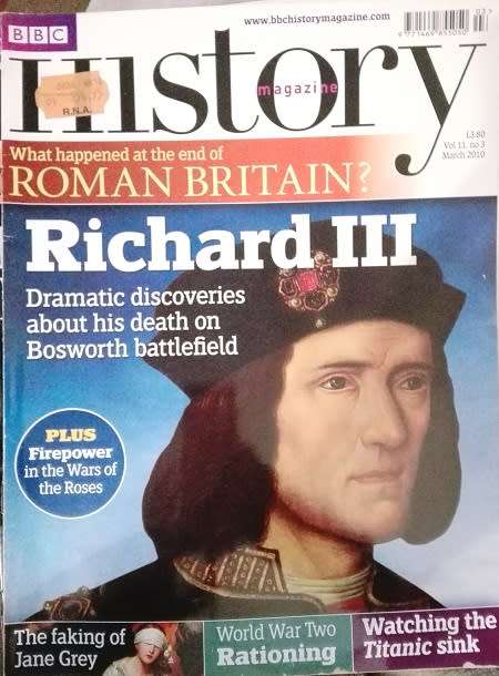 Rare BBC History Magazine Vol 11. No 3. Richard III.