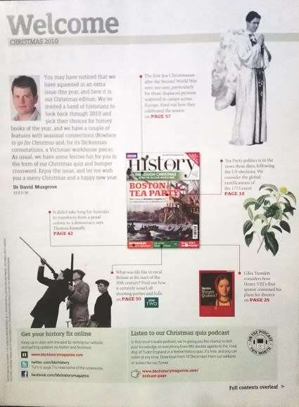 Rare BBC History Magazine. Vol 11. No 13. Boston Tea Party.