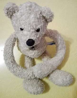 Curly Sue the Teddy Bear with Long Arms.  A Plush Nici Soft Toy with Tummy Button.