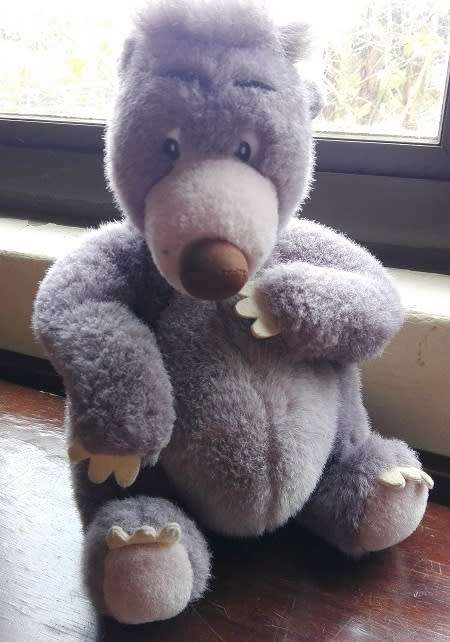 Disney's Jungle Book Baloo the Bear.  Vintage plush soft toy.  26cm.