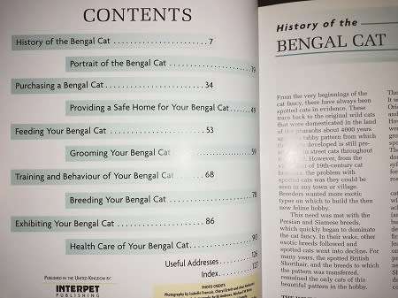 Bengal Cat by Dennis Kelsey-Wood.  Completely Illustrated with Colour Photographs.