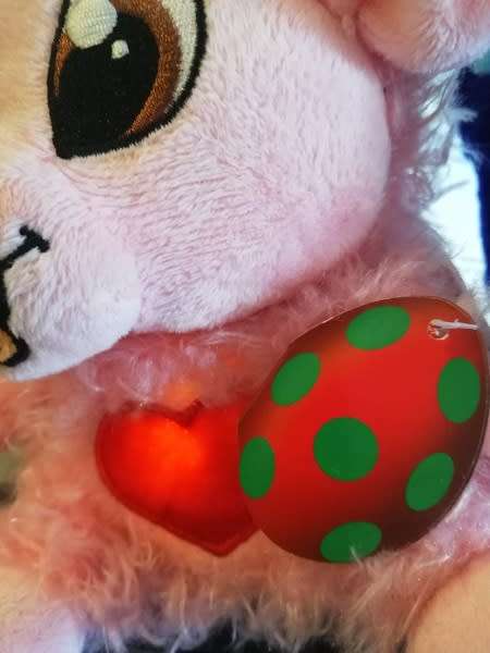 Pink Migros Lamb with light in tummy.  Frey super soft toy with tags. 25cm.