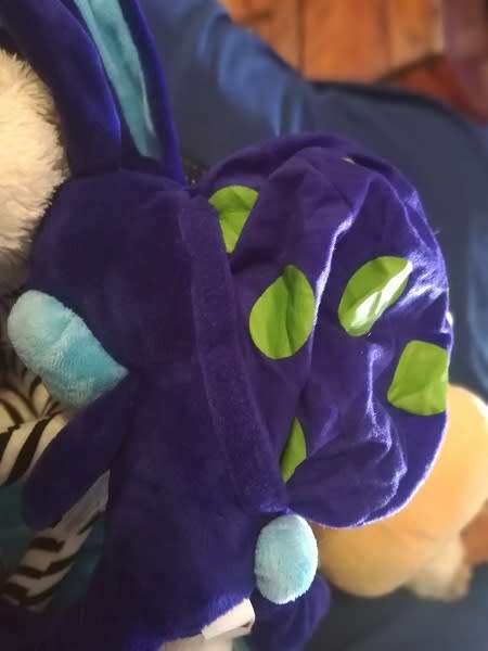 Ricky a dark blue Easter bunny/egg - Frey`s Migros plush soft toy!