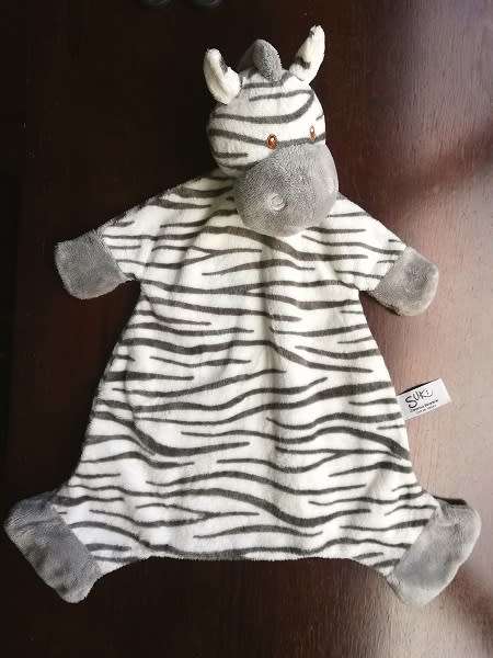 Suki Baby Zooma Zebra Soft Boa - Plush Baby Comfort/Toy Blanket.