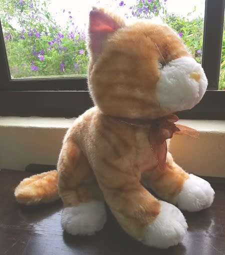Ginger Snapps the Beautiful plush, large cat. 32cm. Cheap!
