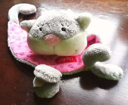 Cute Cat -  Plush Baby Comfort/Toy Blanket made by Esprit - Kids and Play.