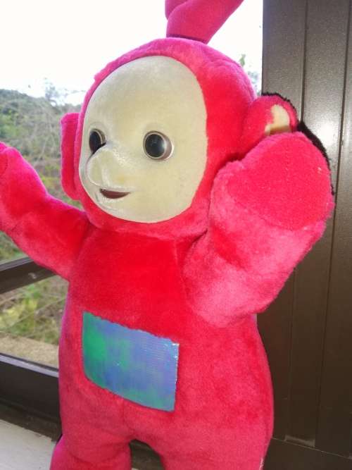 Vintage Teletubbies - Po, Large Red Tellytubby Plush Toy.  40cm.