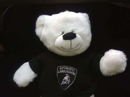 RARE Automobili Lamborghini Polar Bear Soft Toy!  40cm.