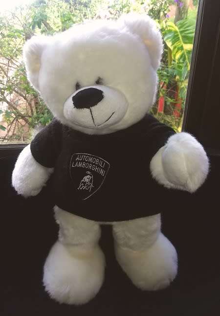 RARE Automobili Lamborghini Polar Bear Soft Toy!  40cm.