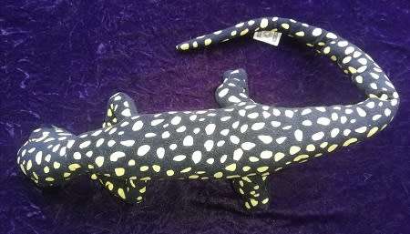 Nature Planet.  Bongoland S Gecko Ocellated Velvet.  Black and Yellow.  60cm.