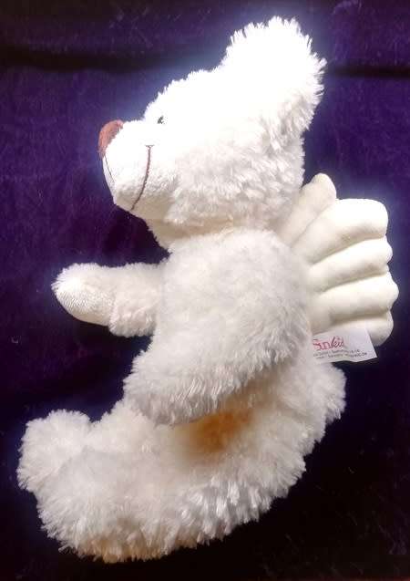 Beautiful Sunkid White Bear with Wings.  Soft and huggable!