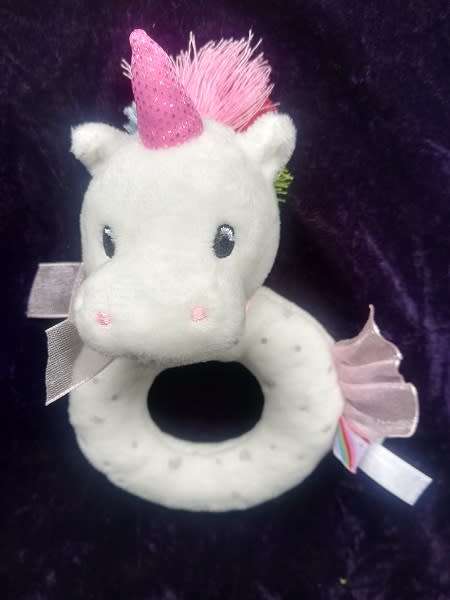 Cute Unicorn Rattle Ring.  15cm.
