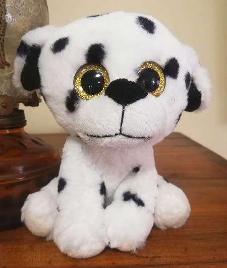 "Pixy" the Dalmation with the big glitter eyes! Laurana Plush Toy!