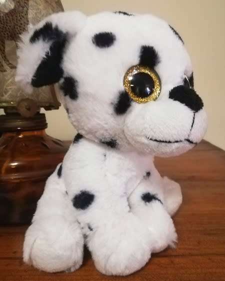 "Pixy" the Dalmation with the big glitter eyes! Laurana Plush Toy!