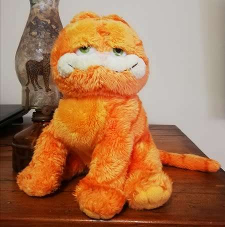 Garfield looking for trouble!  Plush soft toy! 28cm. Great Price!!