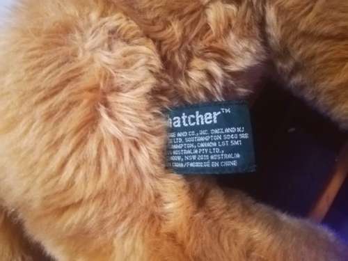 Russ Berrie Thatcher Bear - Item no 23157. Golden Gorgeous Bear! 50cm.