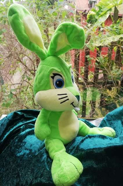 Hoppity the Green Bunny - Migros/Frey super soft toy! 35cm.