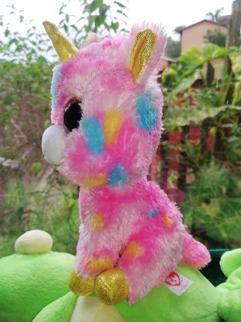 TY Inc Fantasia Beanie Boo Plush Unicorn. 18cm.