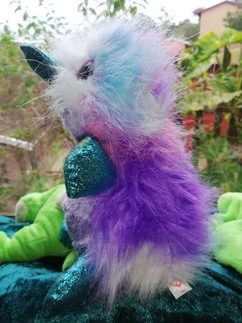 Collectable TY Zappy Purple Platypus Beanie Boo.  Plush Retro Soft Toy.