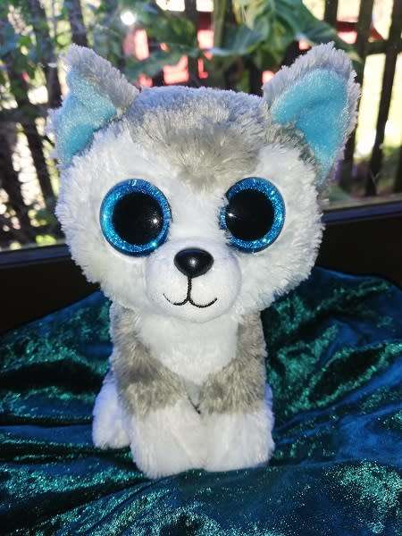Ty Beanie Boos Slush the Husky - (Glitter eye color).