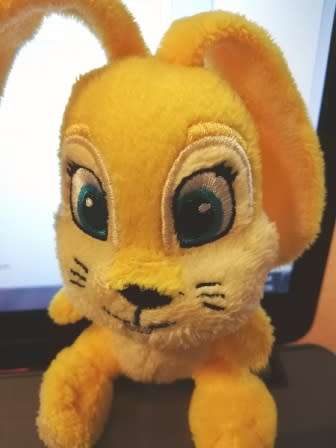 Yellow Migros Easter Small Baby Bunny - Super soft toy!  20cm.