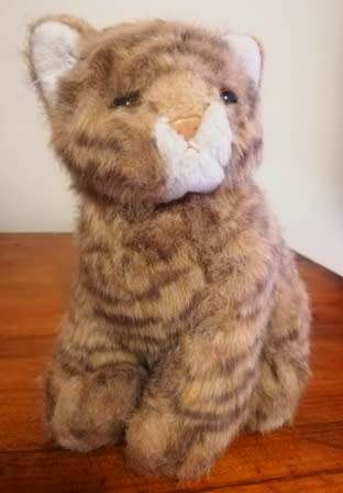 Toffee the Tabby. A Beautiful Plush Brown Cat. 25cm.