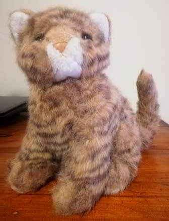 Toffee the Tabby. A Beautiful Plush Brown Cat. 25cm.