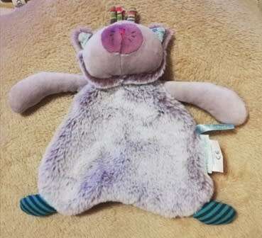 Baby`s Les Pachats Kitty Plush Baby Comfort/Toy Moulin Roty Blanket.